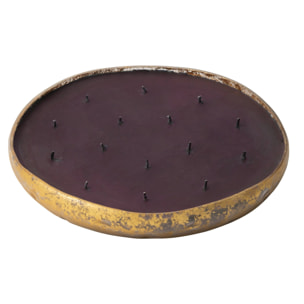 J-Line bougie parfumée M-Chic - Oud & Amber - verre - or/noir - extra large - 35H