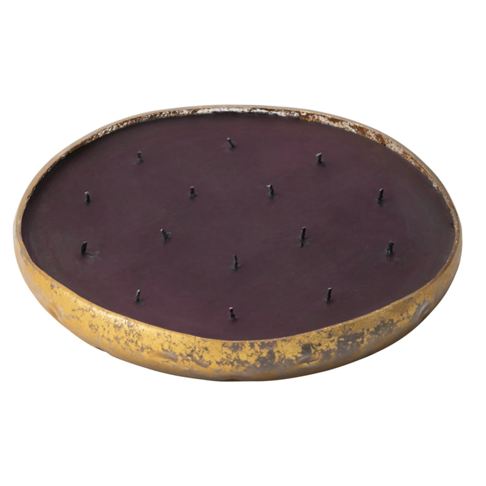 J-Line bougie parfumée M-Chic - Oud & Amber - verre - or/noir - extra large - 35H