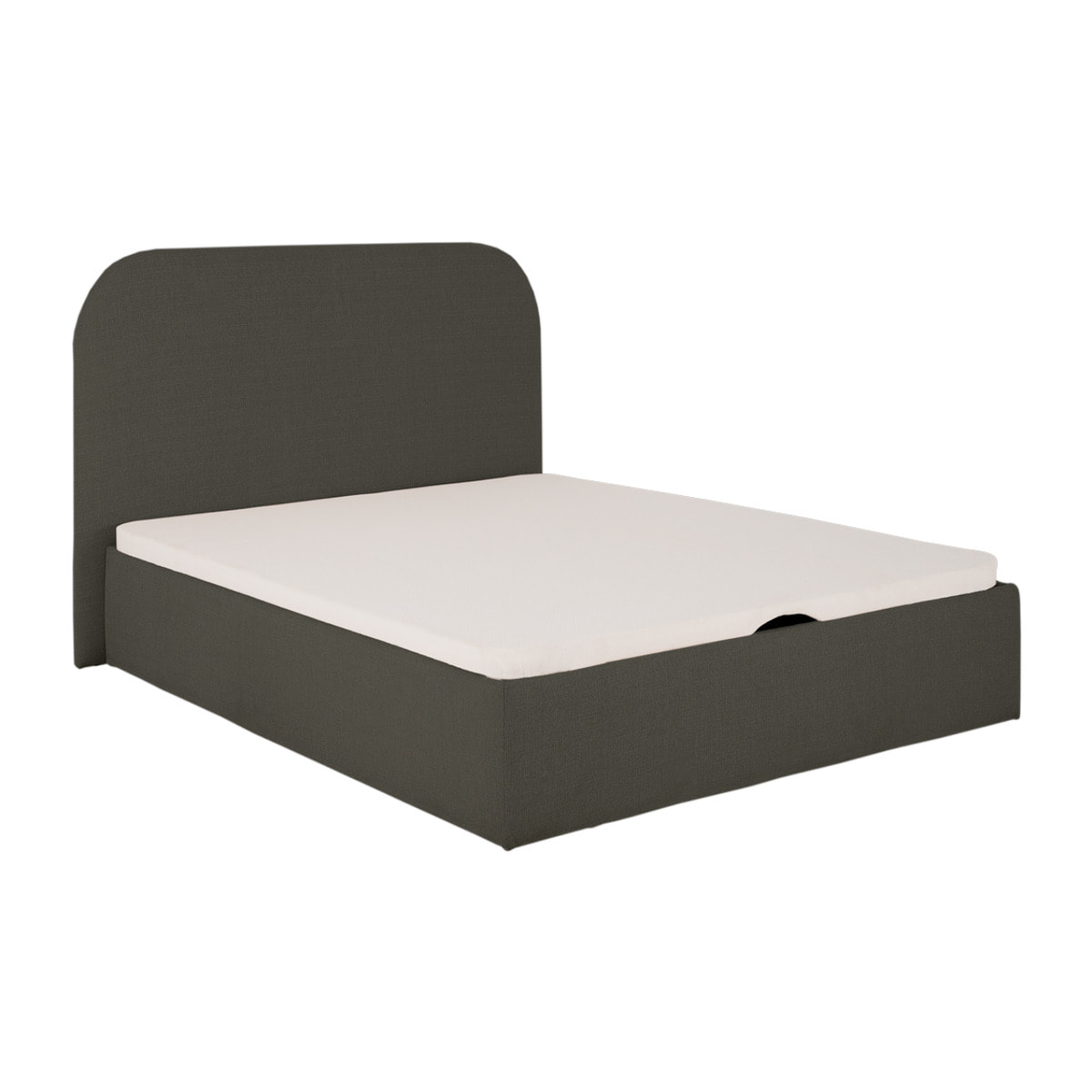 Lit coffre en ton gris foncé pour les sommiers en différentes tailles