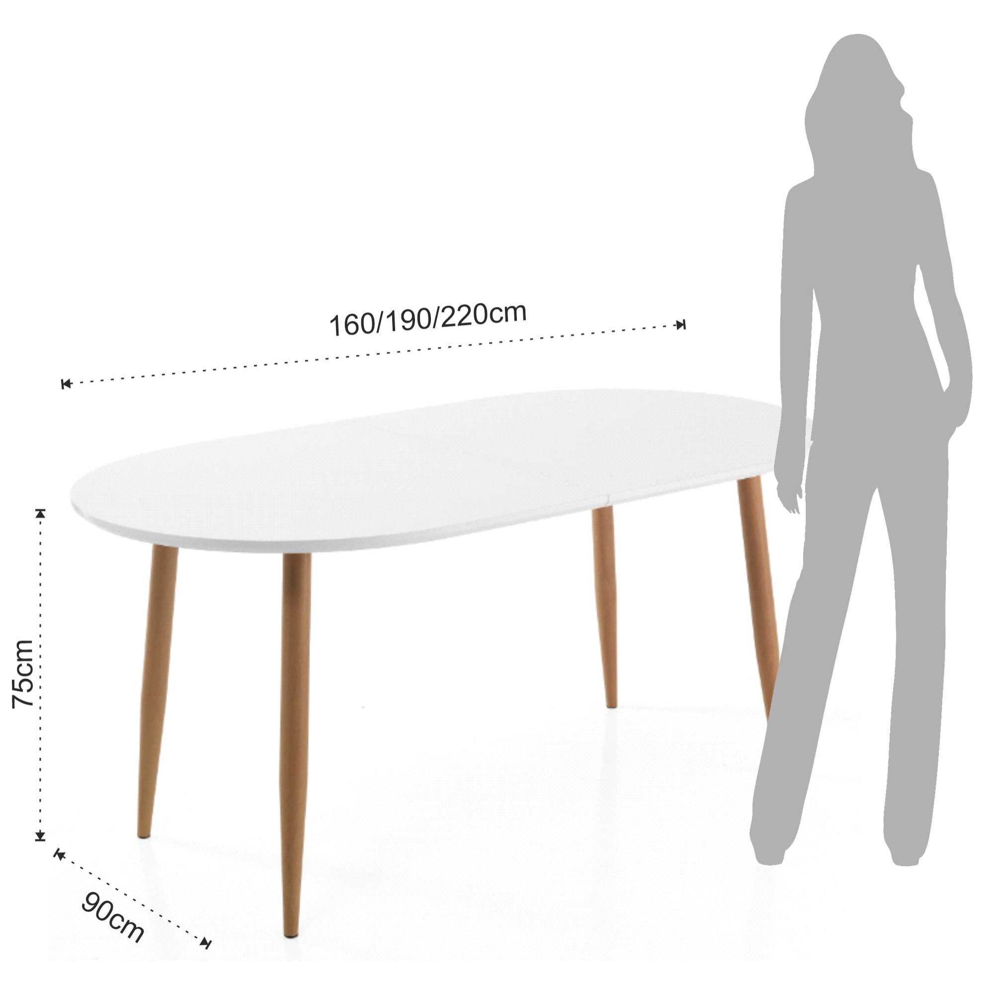 Tomasucci Table extensible TOLOSA Blanche