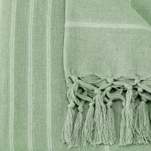Jeté de lit Anjali 220x160 vert céladon en coton