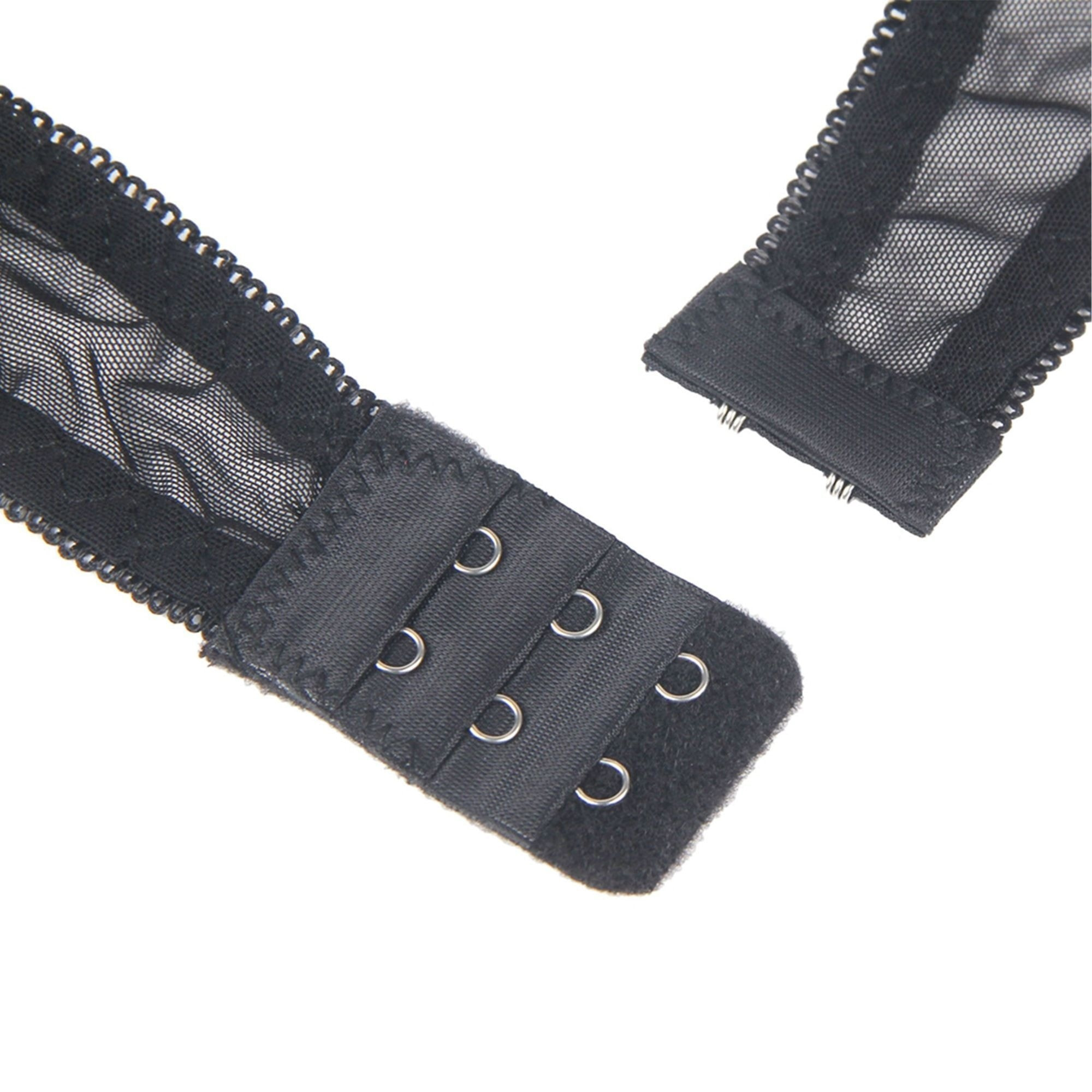 Conjunto de sujetador de encaje y tanga, Negro