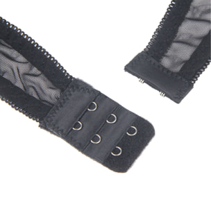 Conjunto de sujetador de encaje y tanga, Negro