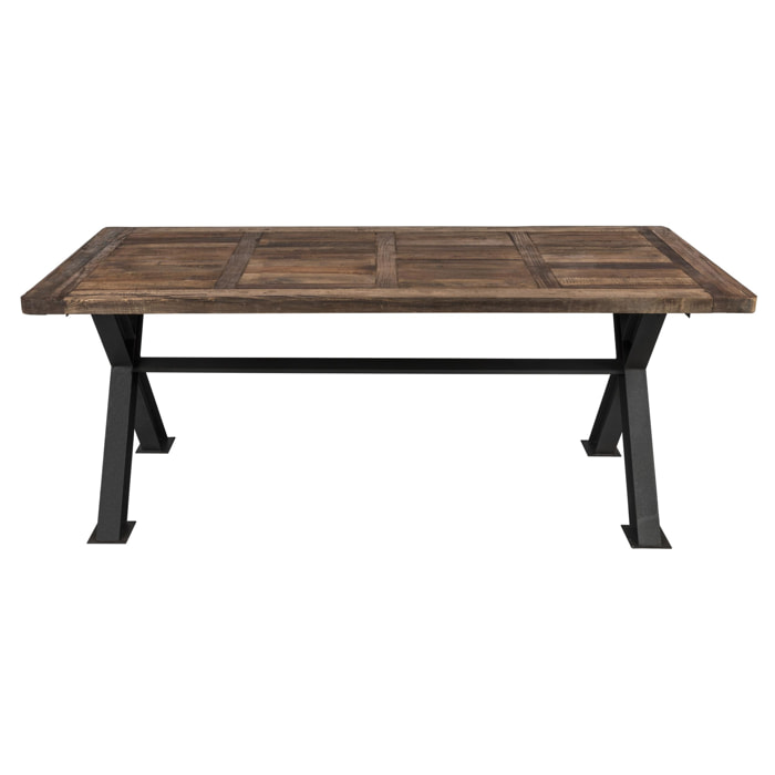 Table rectangulaire Emar 8 personnes en bois 200 cm