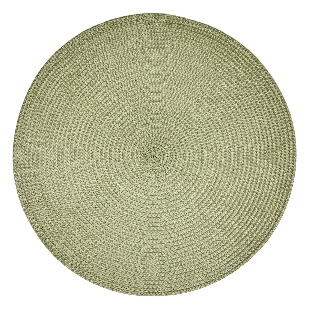 Set de table Tresse vert olive D38xH0,1cm