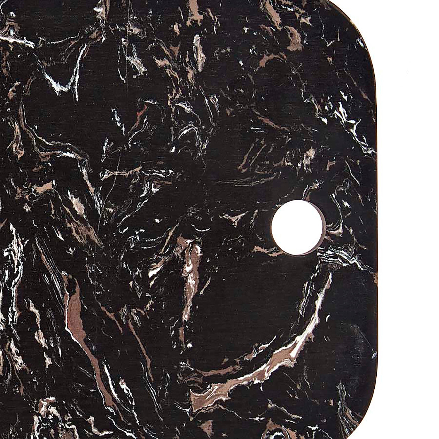 TAGLIERE IN LEGNO E MARMO NERO 38CM