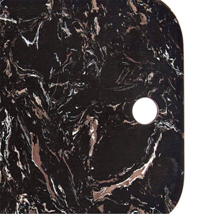 TAGLIERE IN LEGNO E MARMO NERO 38CM