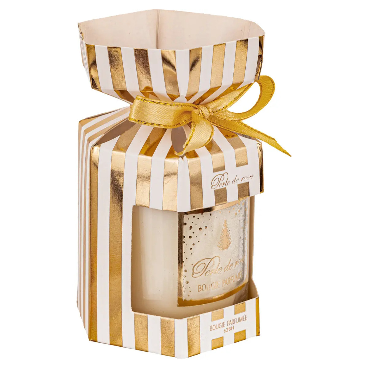 Bougie parfumée cracker 89 gr avec pot en verre assorti