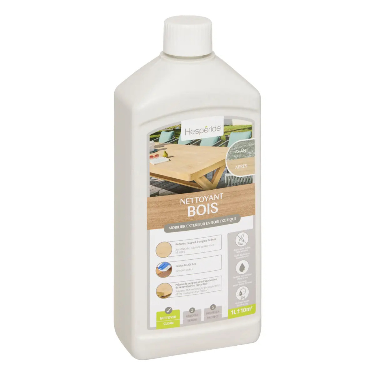 Nettoyant pour mobilier extérieur bois exotique 1L