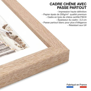 Affiche welcometoportugal secret street Affiche + cadre en bois - Chêne