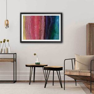 Poster vertical rainbow Affiche sous cadre noir