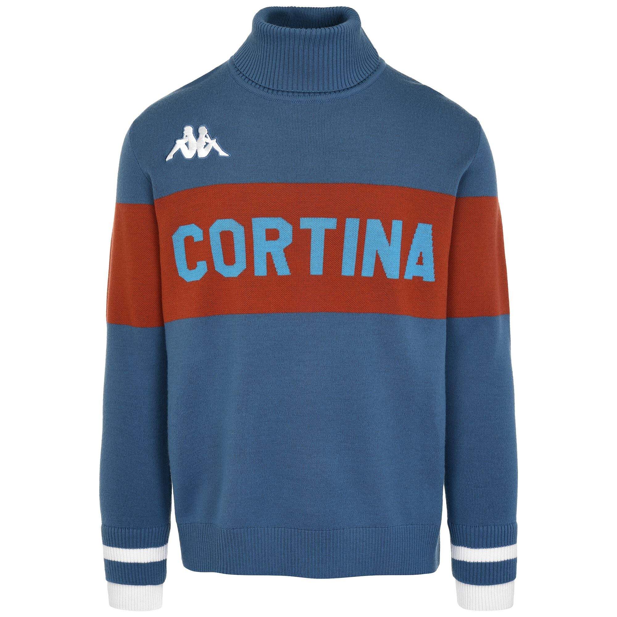 Kappa - Camisetas Hombre Mujer Azul - EROI KNIT CORTINA