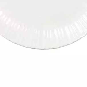 Lot de 6 Assiette à dessert blanche Flora 21.3x21.3x2cm