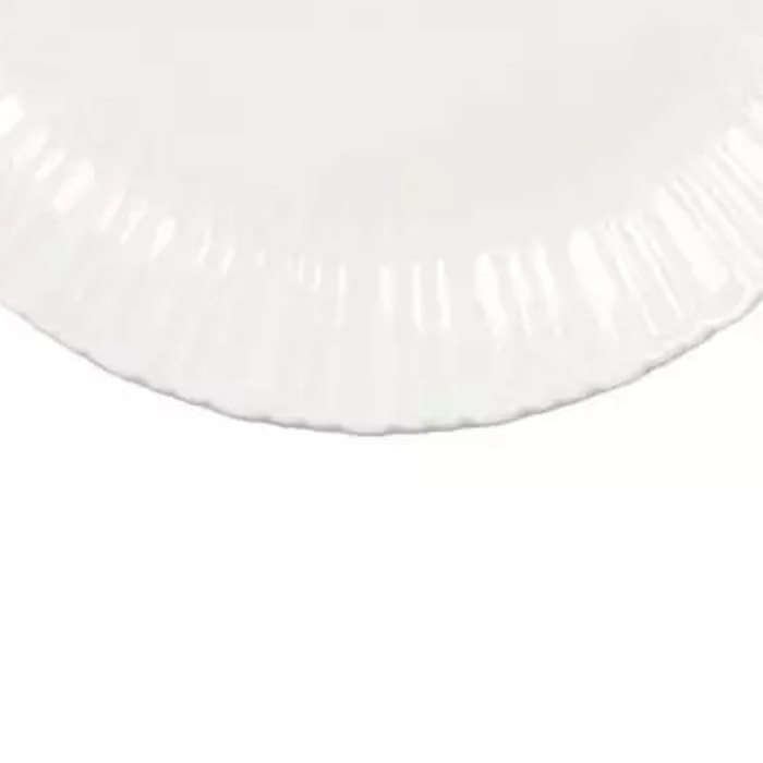 Lot de 6 Assiette à dessert blanche Flora 21.3x21.3x2cm
