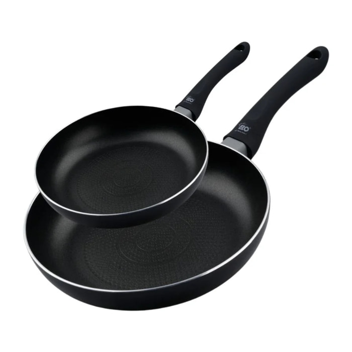 Lot de 2 woks de cuisine de 20 cm et 28 cm Elo Smart Life