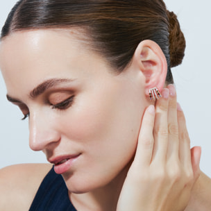 Pendientes Drukva acabado oro rosa 18k