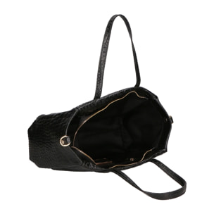 Borsa a spalla da donna - Modello Lorella - Vera pelle croco - 37.0 x 23.0 x 10.0 cm