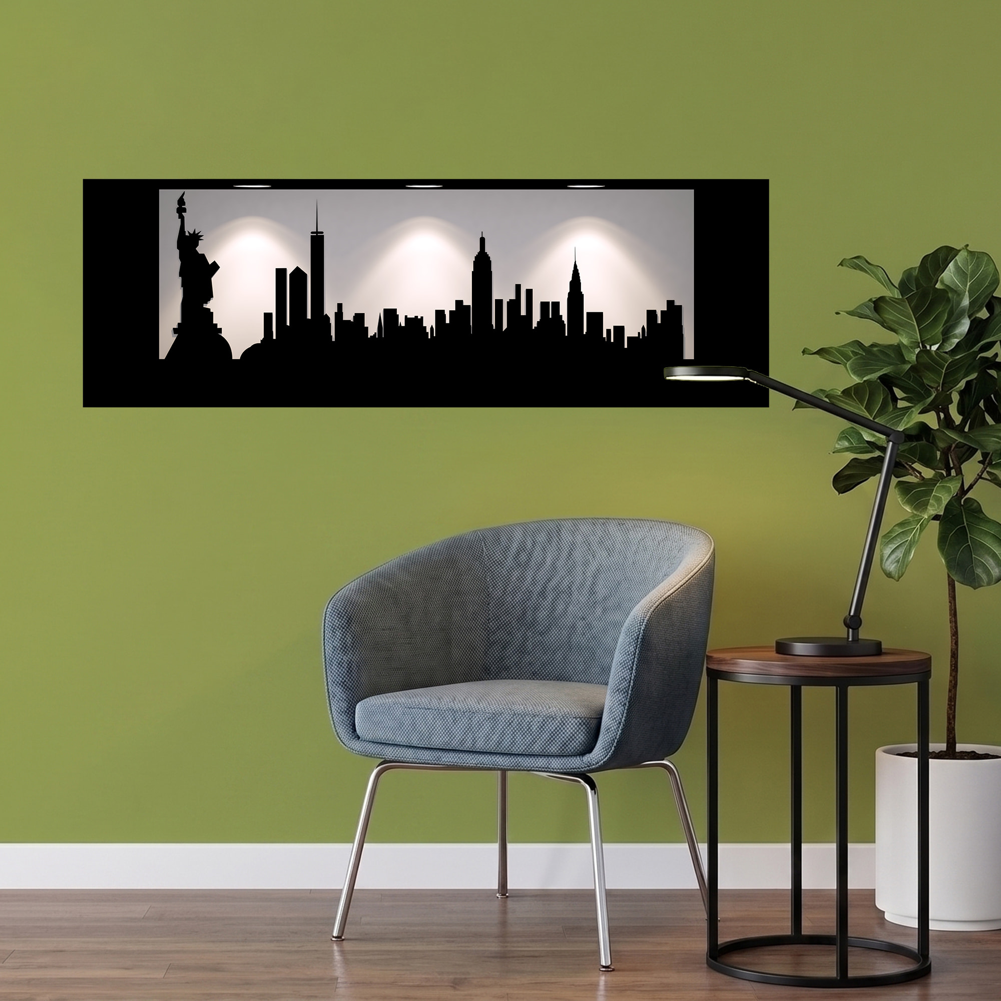 Stickers muraux 3D | Sticker Mural Autocollant effet 3D New-York - Stickers adhésifs 3D Chambre Salon Trompe l'oeil