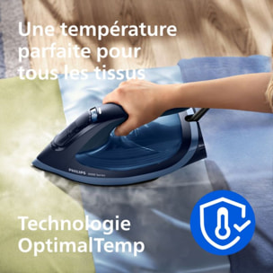 Fer à repasser PHILIPS DST6120/20 fer à vapeur Série 6000 Bleu/Noir, 2600W