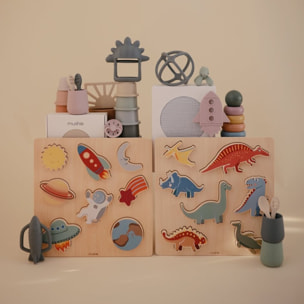 Mushie Puzzle De Madera Solid