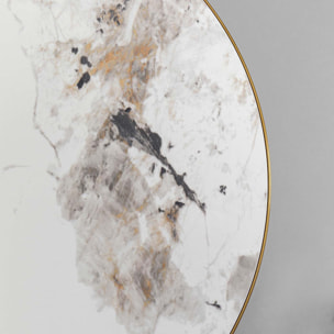 Table d'appoint Cono 50cm céramique noyer Kare Design