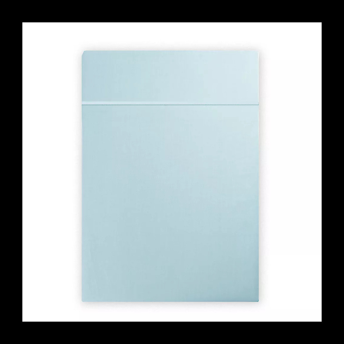 Drap plat satin de coton uni bleu Ava uni mint