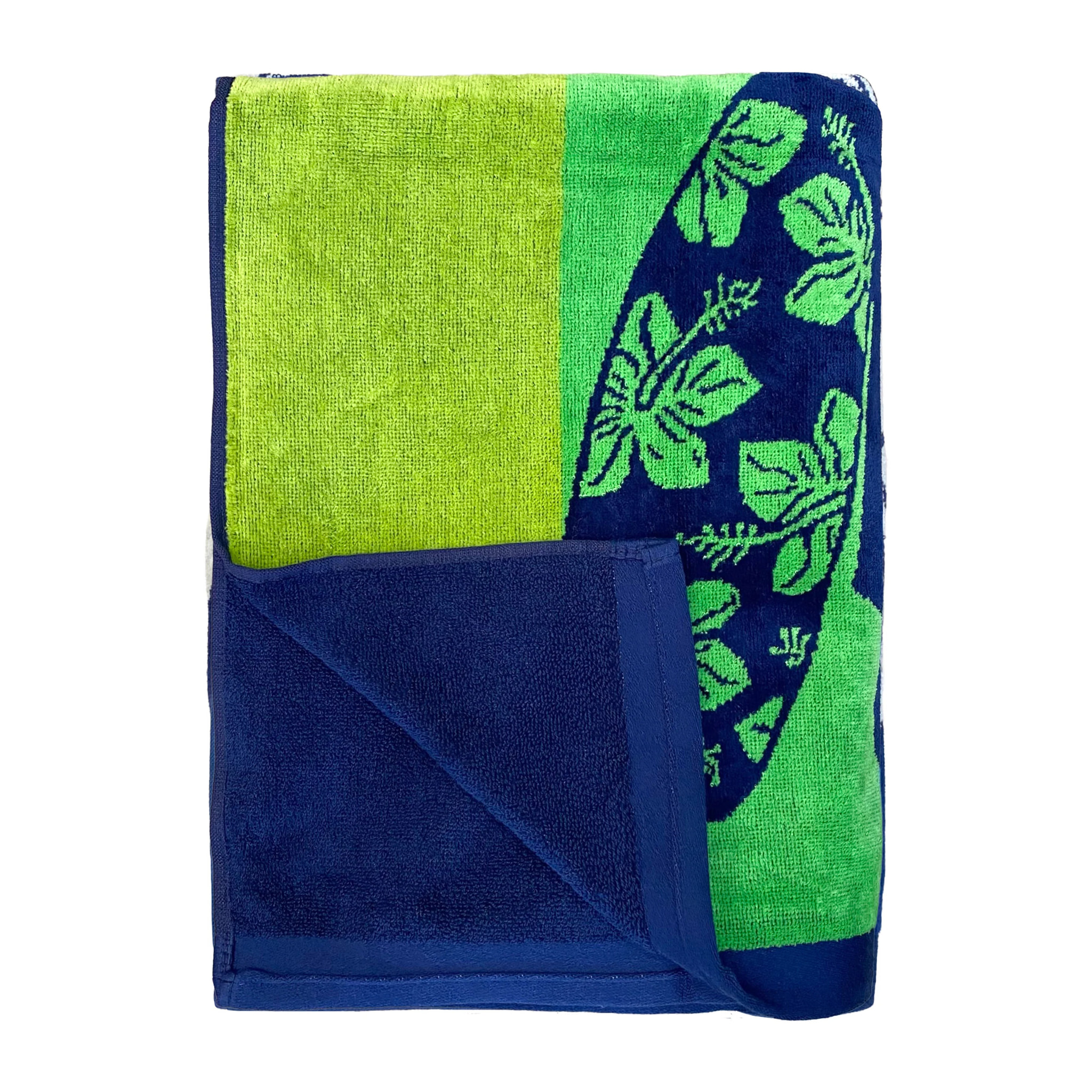 Serviette de plage éponge velours Jacquard - Milatos - 90x170cm - 400g/m²