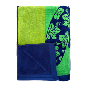 Serviette de plage éponge velours Jacquard - Milatos - 90x170cm - 400g/m²