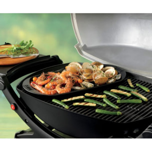 Plancha pour barbecue WEBER céramique PM pour charbon & gaz