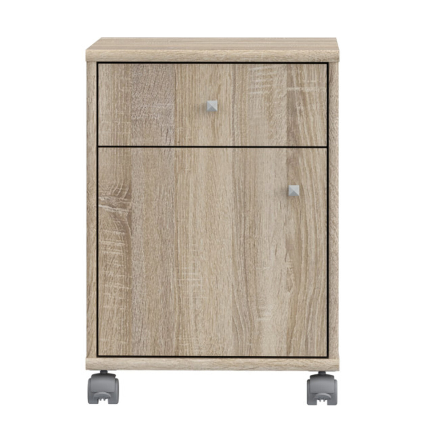 Caisson H. 54 cm avec roulettes et décor chêne sonoma - MIA