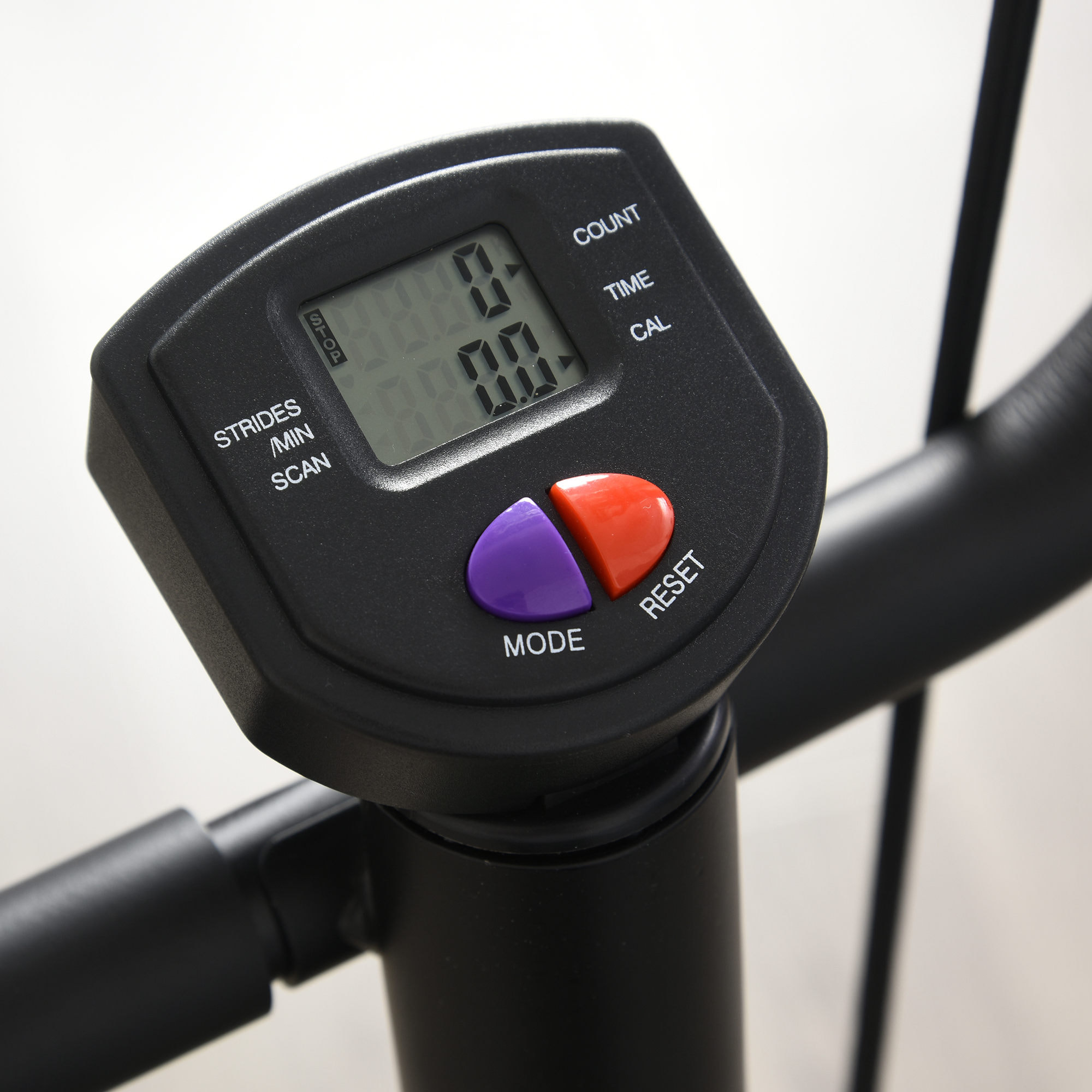 Mini stepper avec guidon, extenseurs, écran LCD multifonction et tapis antidérapant noir et vert