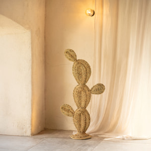 Cactus décoratif en paille XL - Naturel