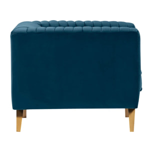 Fauteuil en velours bleu foncé - Gatsby