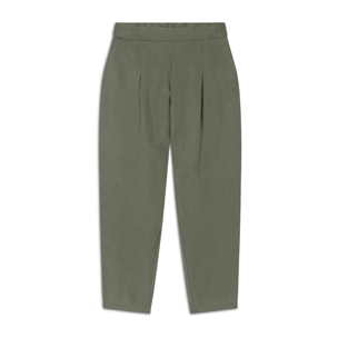 Pantaloni in Twill di Lyocell lunghezza cropped