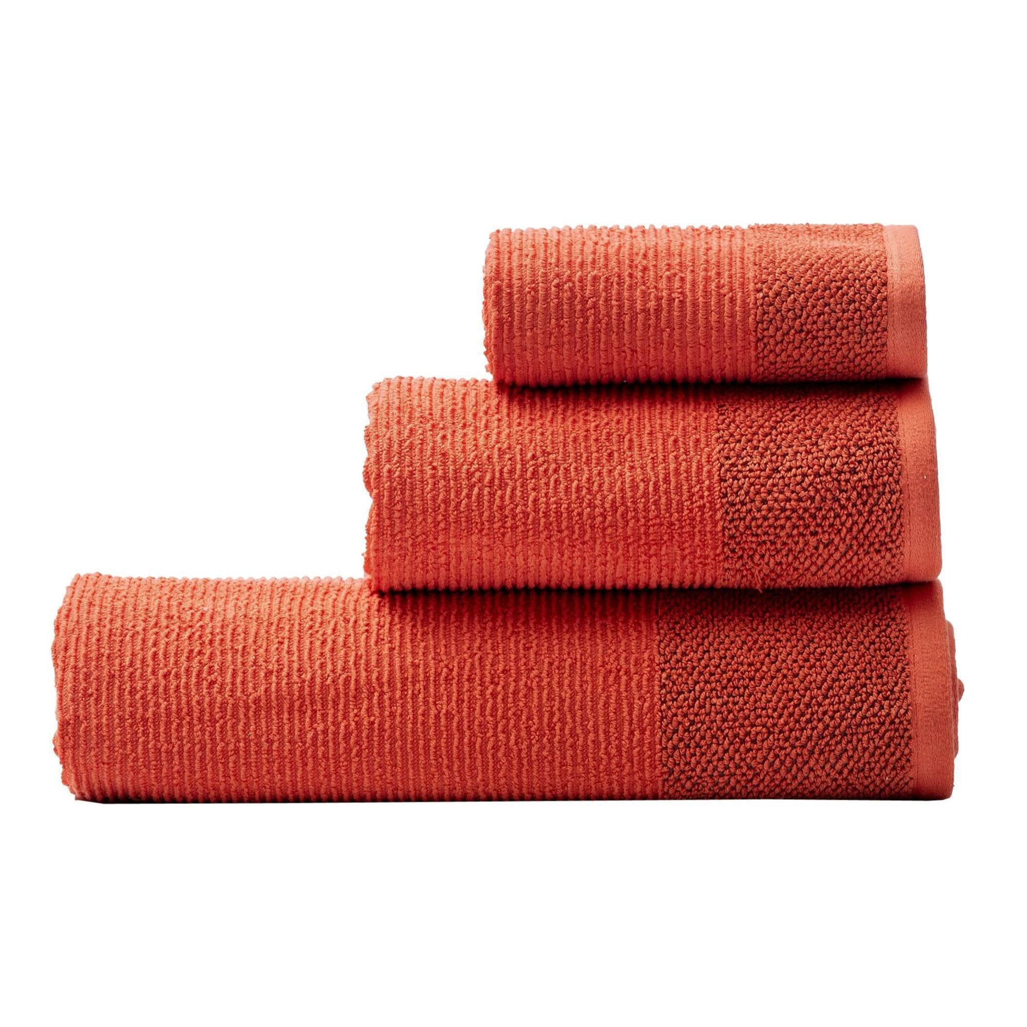 Albornoz con capucha en algodón + set de 3pc toallas de baño 'rainbow' color naranja