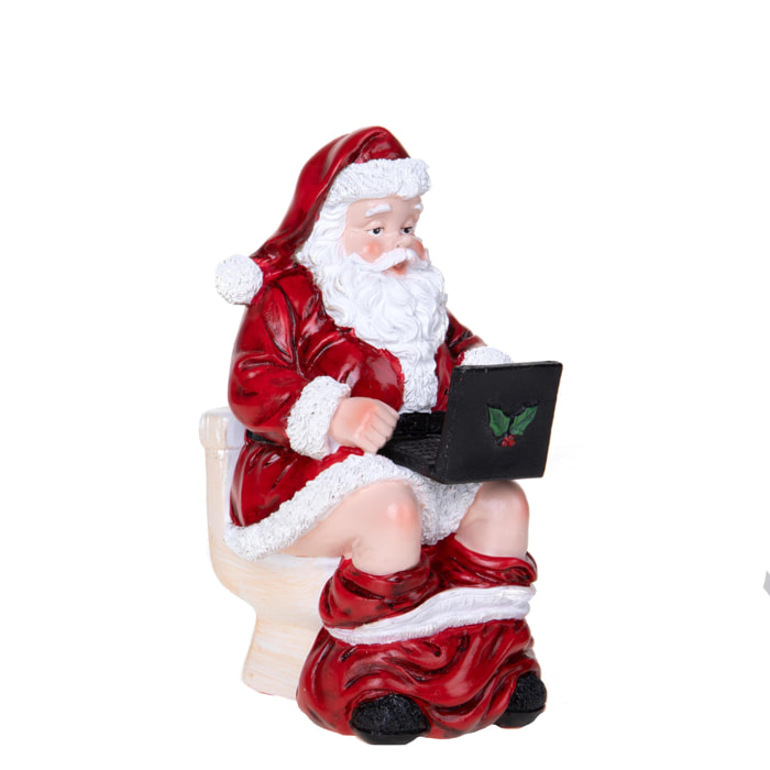 Babbo natale su water con pc - Pezzi 2 - ROSSO - Bianchi Dino SpA