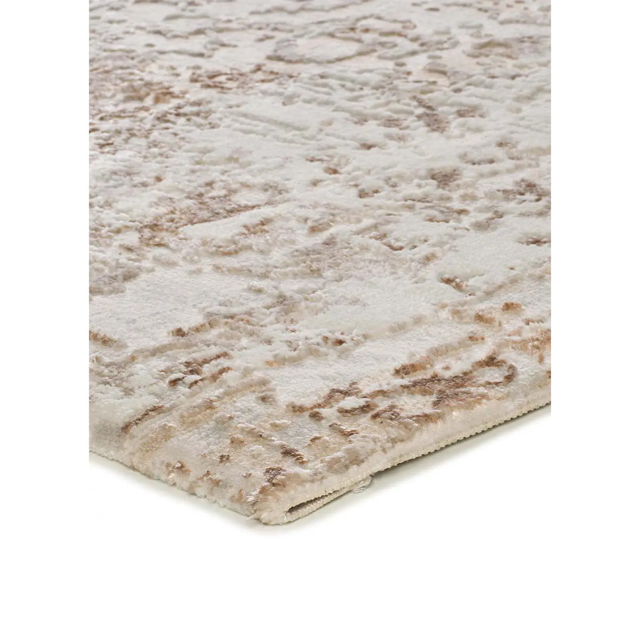 ORIS Alfombra abstracta con relieve beige, varias medidas disponibles.