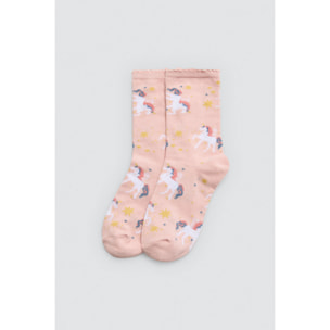 Confezione da 4 calzini stampati con unicorno per bambini