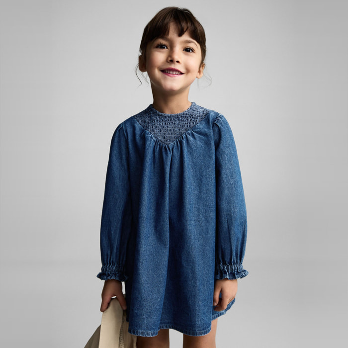 Vestido denim Gio - azul marino