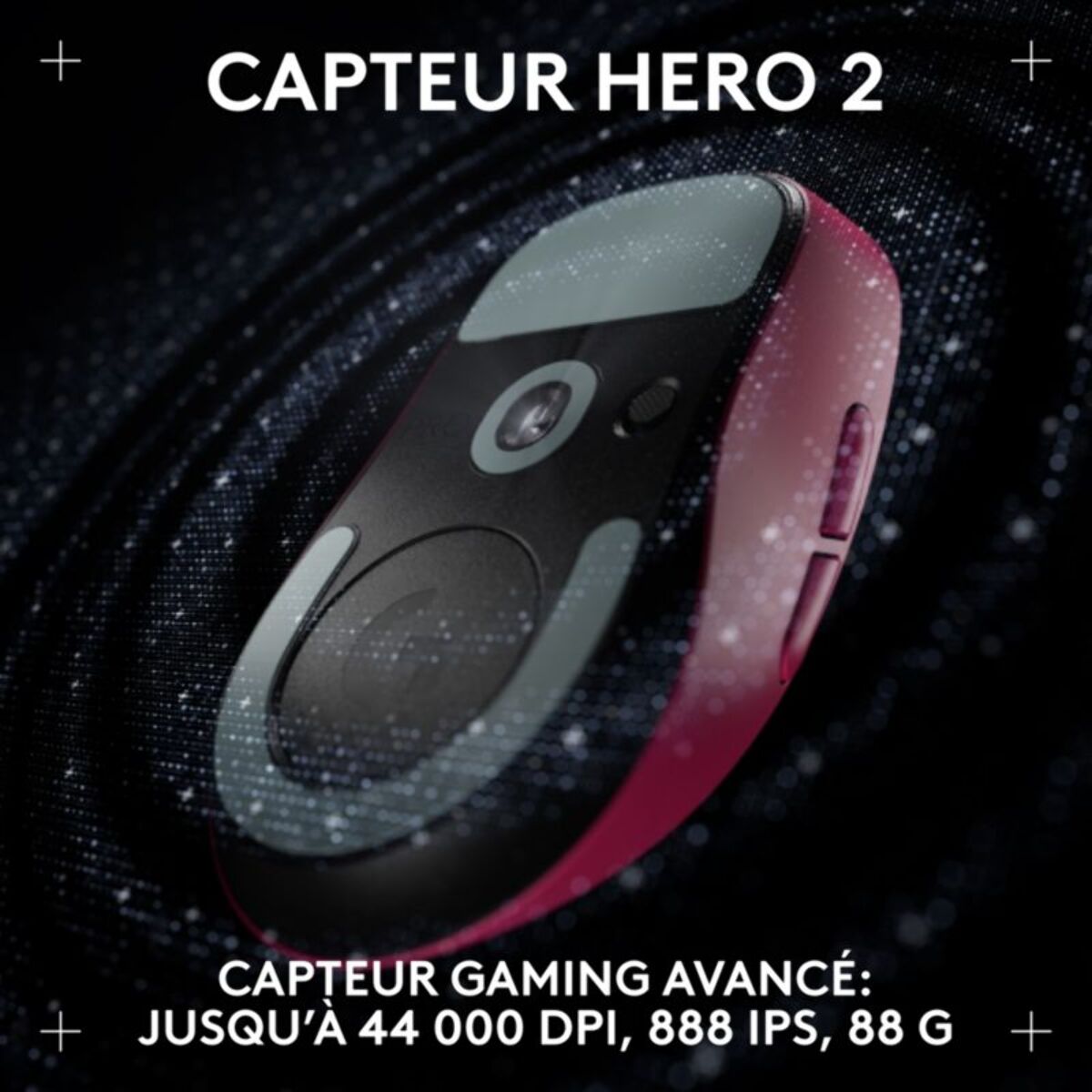 Souris Gamer Sans Fil LOGITECH Pro X SUPERLIGHT 2 DEX LIGHTSPEED ROSE