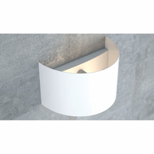 Lampada da parete FOLD bianca in acciaio