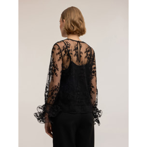 Motivi - Blusa de encaje Smart Couture - Negro