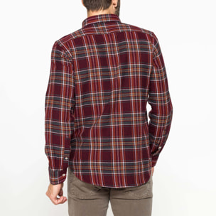 CAMICIA FANTASIA TINTO FILO IN FLANELLA LEGGERA