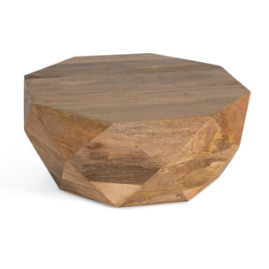Mesas de Centro de Madera de Mango 80 Cm Estilo Rústico Moderno