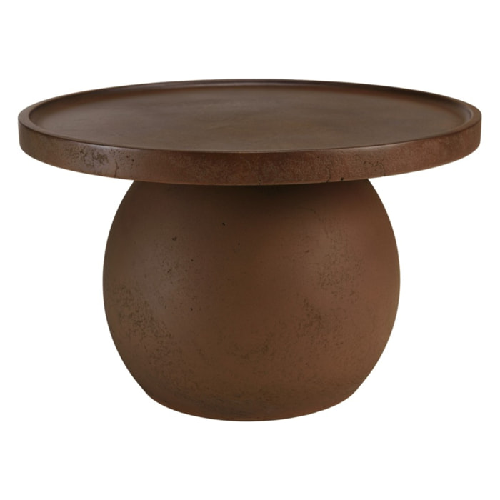 NESTOR - Table d'appoint ronde en béton marron D45cm