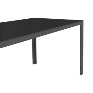 Table de jardin Majorca 190cm verre trempé