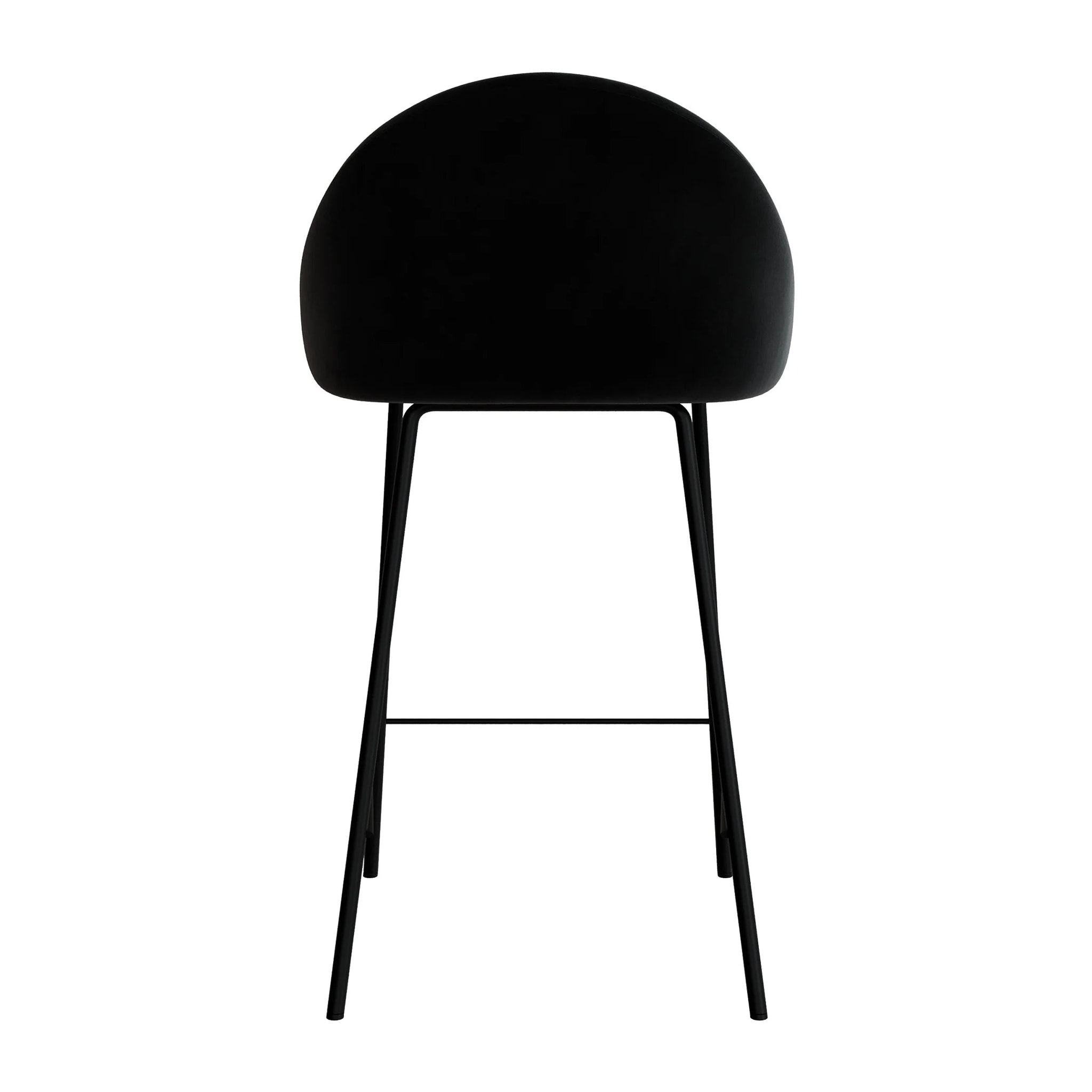 Lot de 2 chaises pour îlot central 65 cm en velours noir - Misty