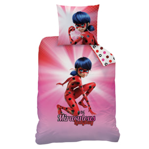 Parure de lit imprimée 100% coton, MIRACULOUS LADYBUG READY