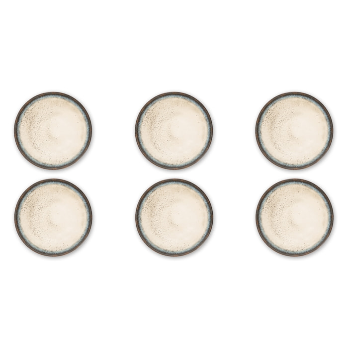 Set de 6 assiettes plates Excelsa – Zeus, Céramique Beige