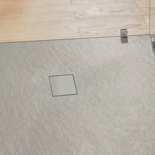 Receveur antidérapant Planeo acrylique gris